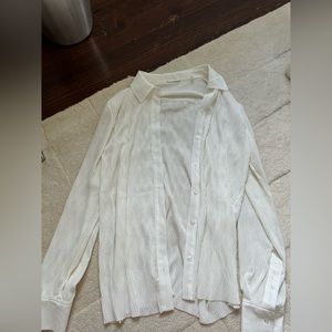 Ellie Taharie textured white button down.